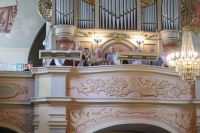 Chór Quarta śpiewa podczas Mszy Św.